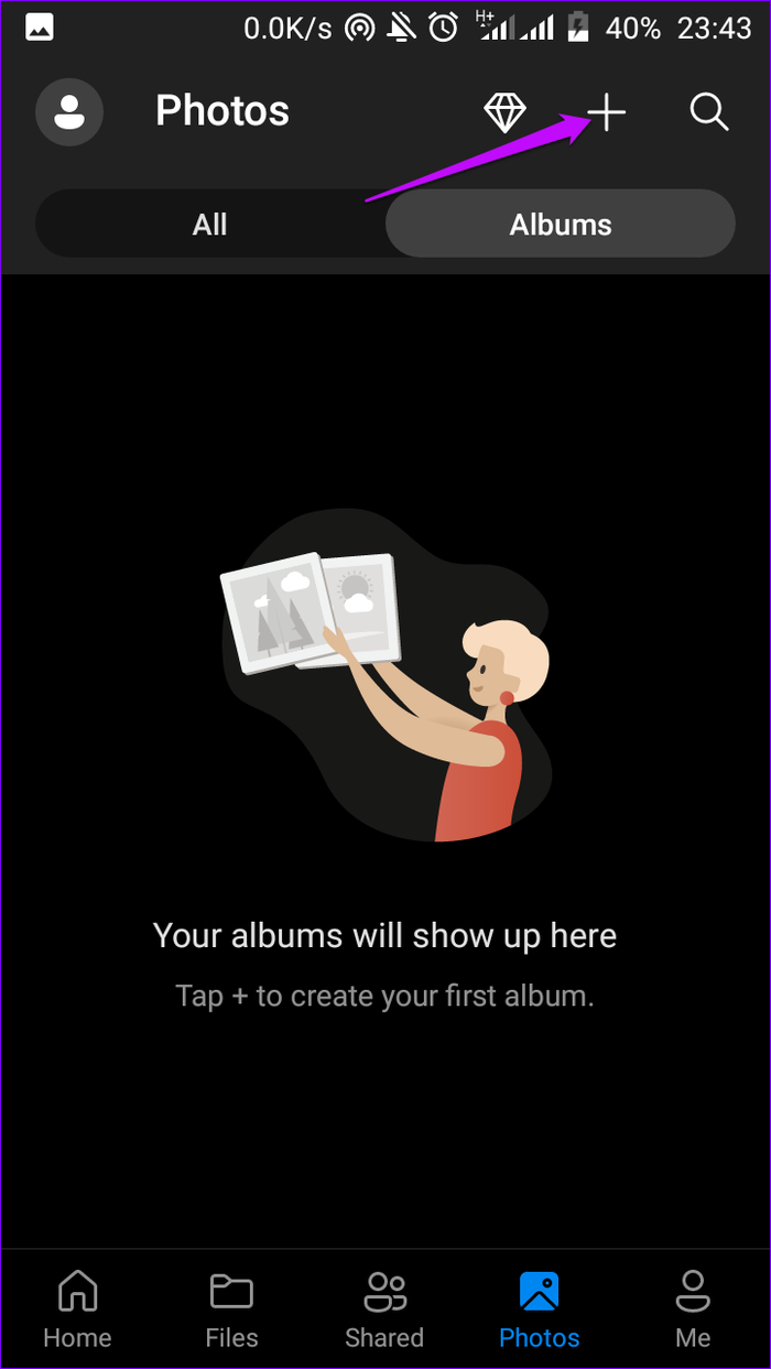 Microsoft onedrive create album