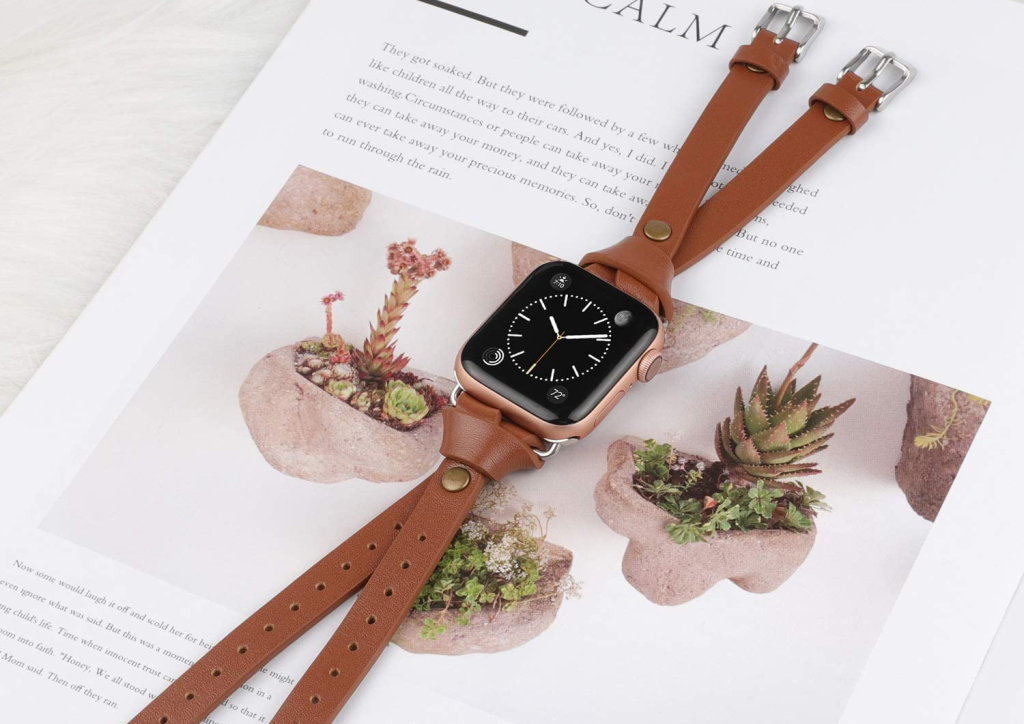 Minyee Leather Bands Compatible with Apple Watch Band