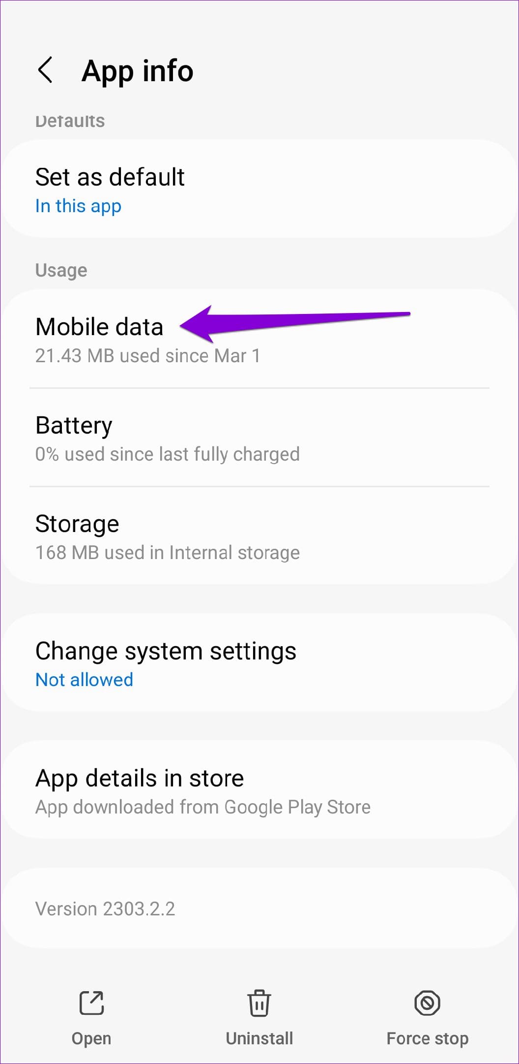 Mobile Data Usage for Xbox App on Android