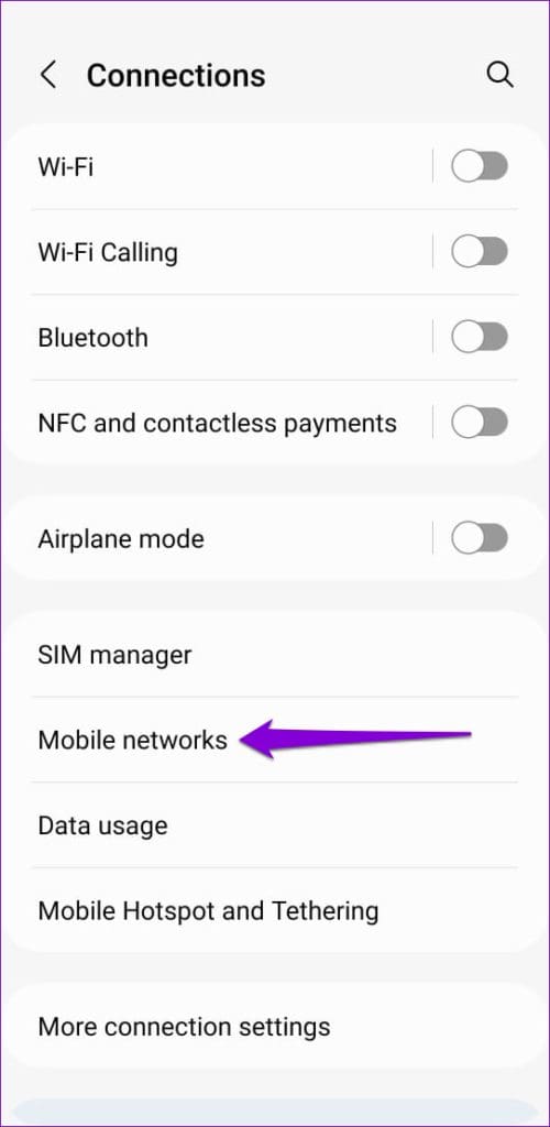Mobile Networks on Android