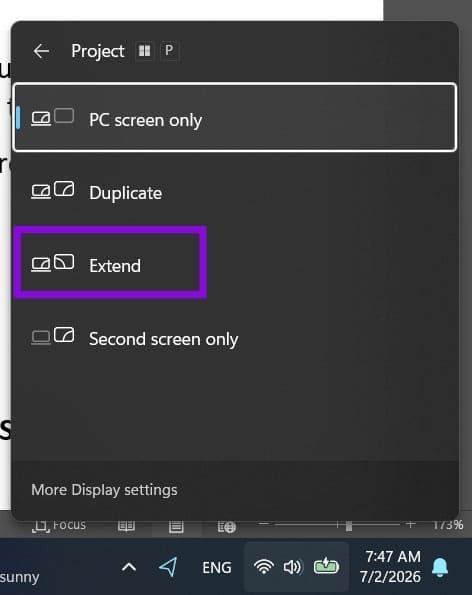 Monitor zeigt nicht den Vollbildmodus an Windows 11 2