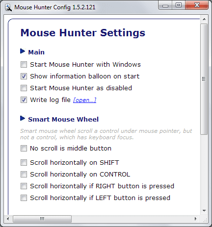 Mouse Hunter Settings