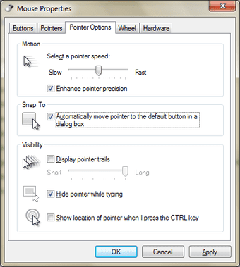 Mouse Pointer Options