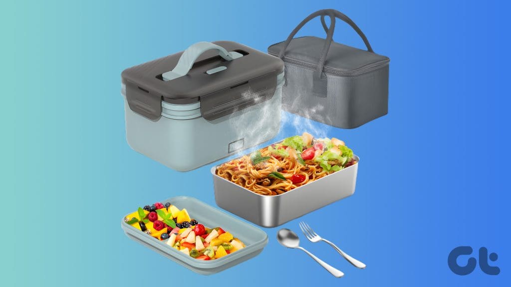 Us Plug Electric Lunch Box, Food Heater With 2 Compartments