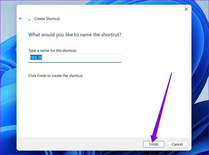 create shortcut for desktop