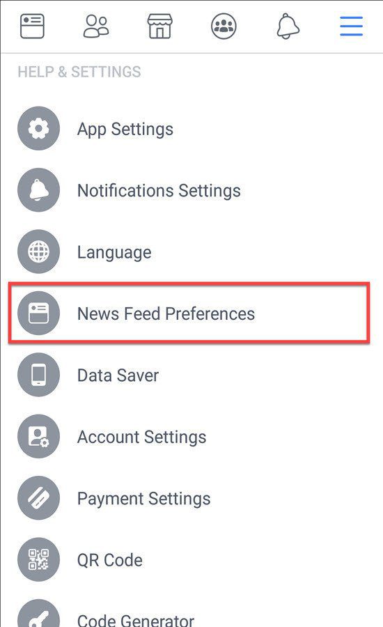 News Feed Preference
