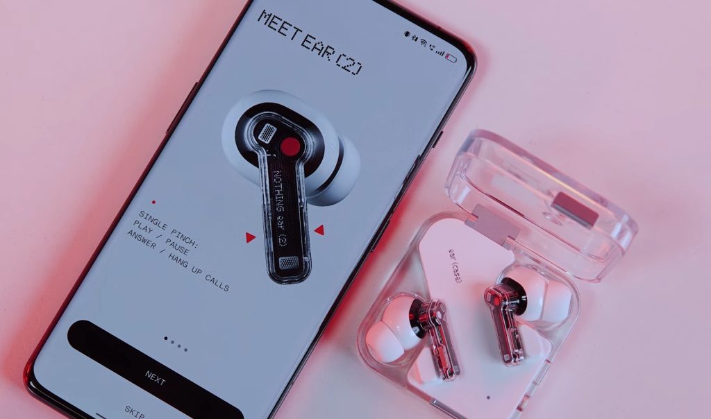 Nothing Ear (2) earbuds with wireless charging