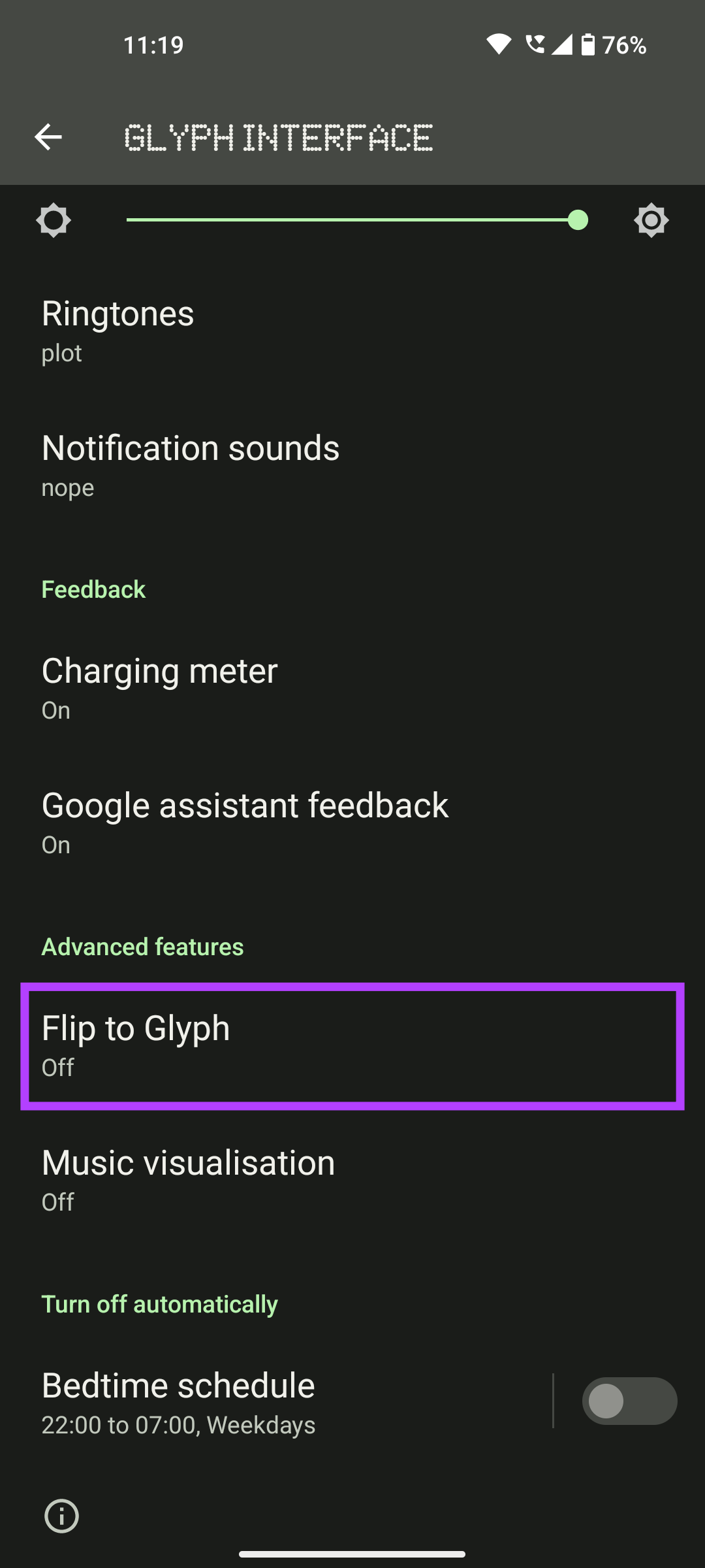 Flip to Glyph