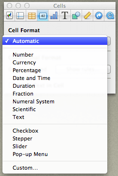 Numbers Cells Formatting