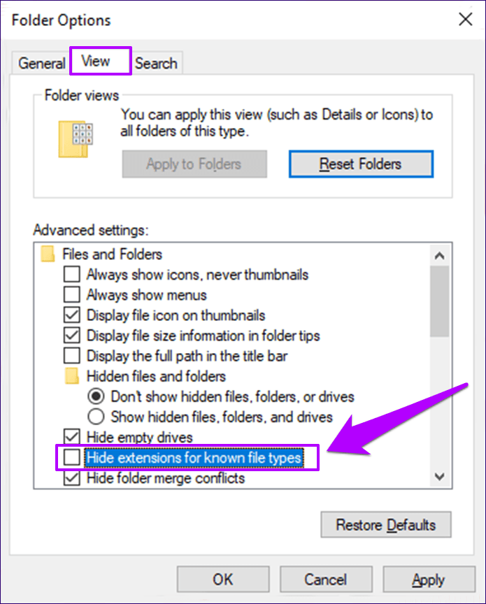 One Drive Display File Extensions 2