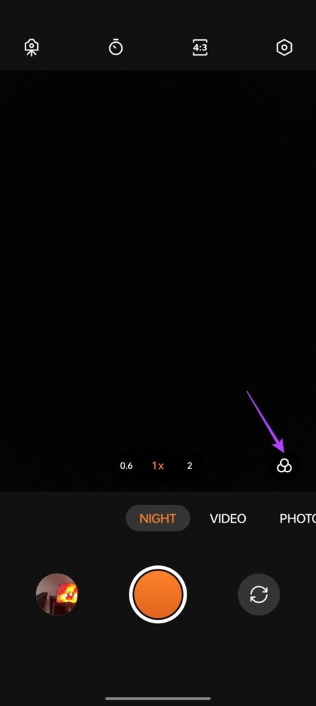 Night Mode Filters Step 2