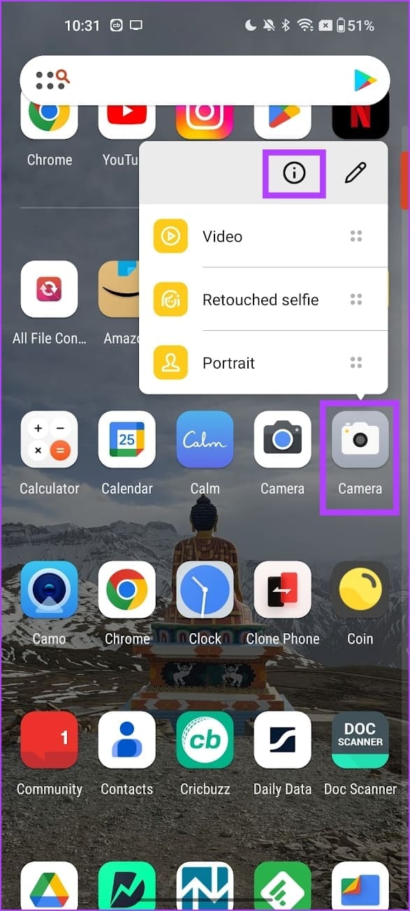Opem Camera App Info