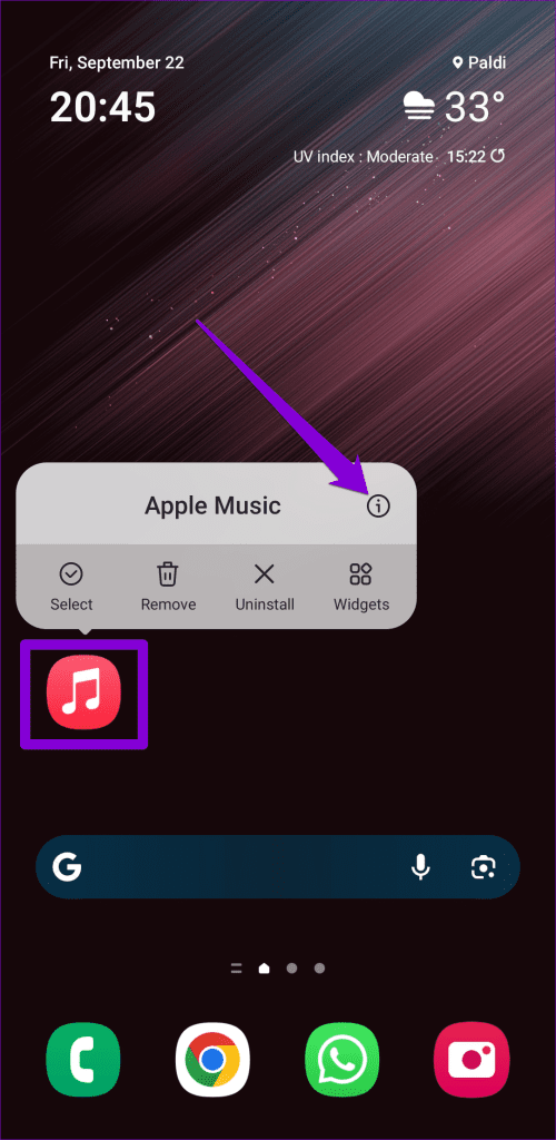 Open Apple Music App Info