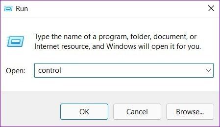 Open Control Panel on Windows 11