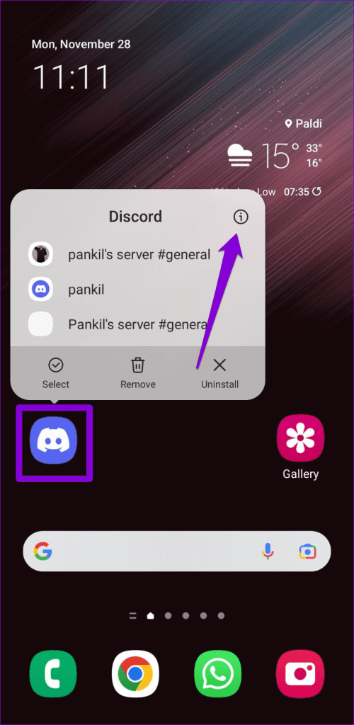 Open Discord App Info