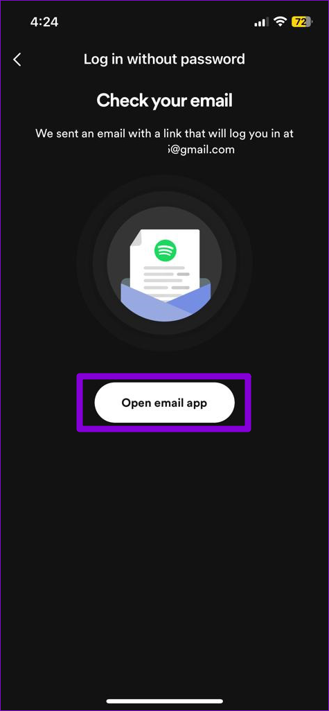 Open Email App on iPhone
