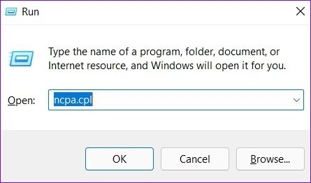 Open Network Connections on Windows