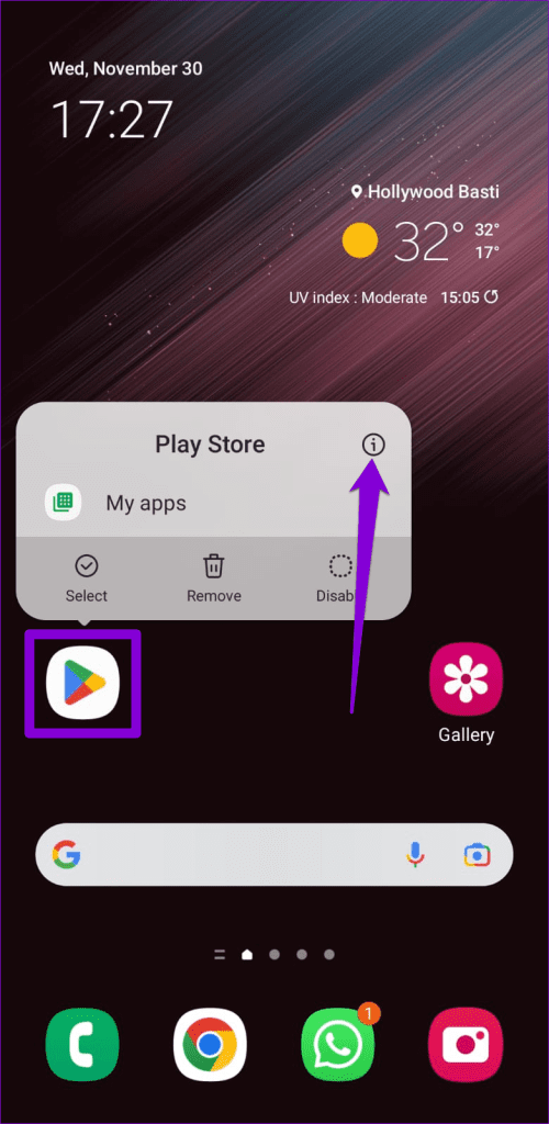 Open Play Store App Info on Android