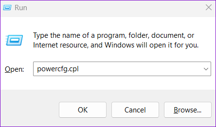 Open Power Options Windows 11