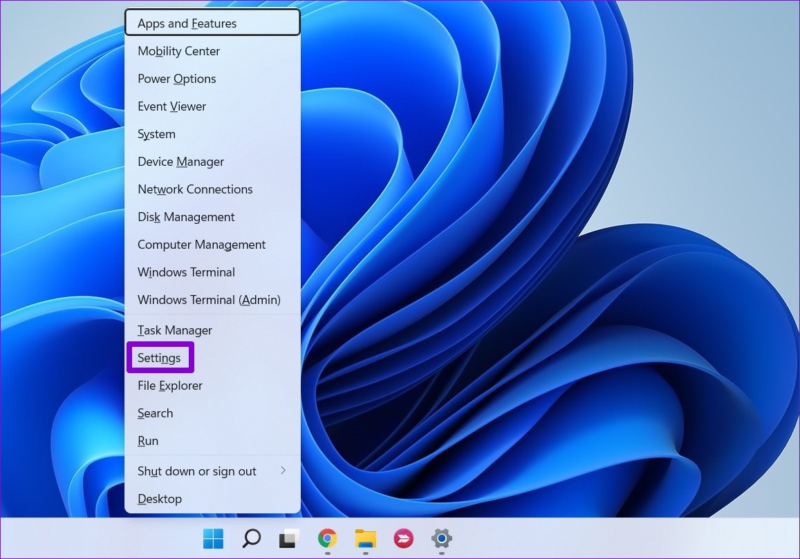 Open Settings on Windows 11 18