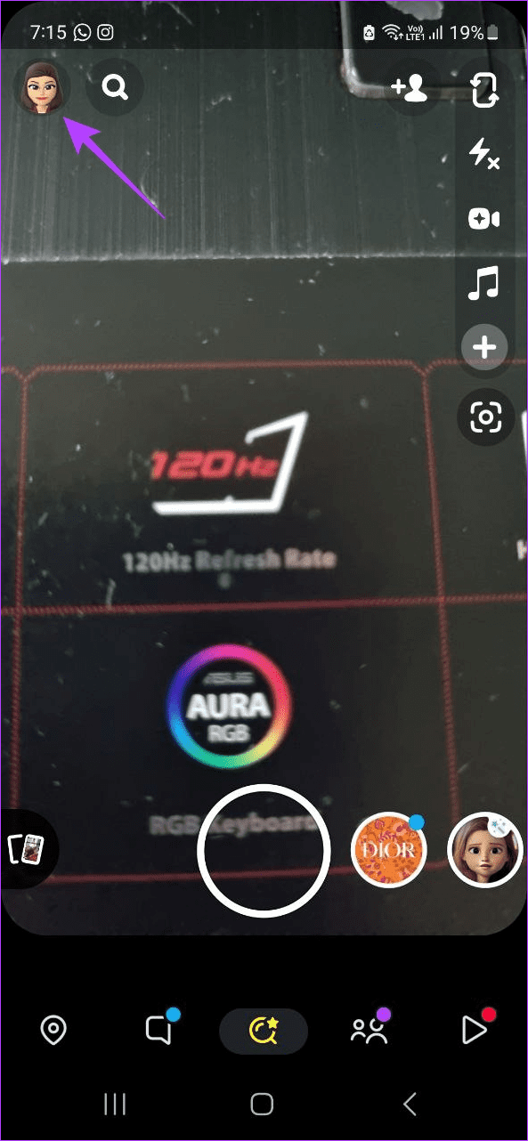 Open Snapchat profile page 2