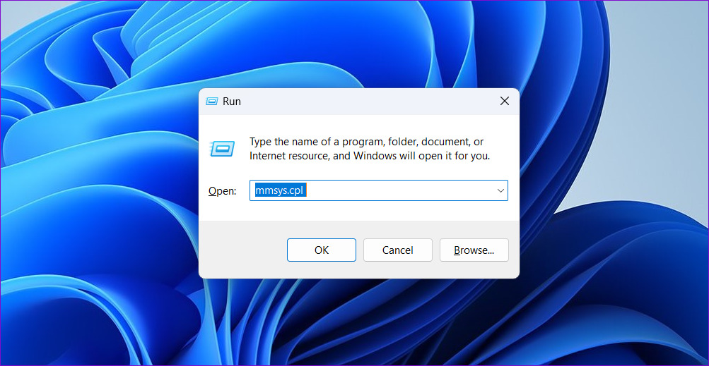 Open Sound Properties on Windows 11
