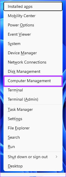 select Computer Management.