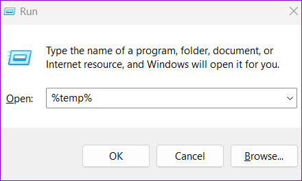 Open Temp Folder on Windows