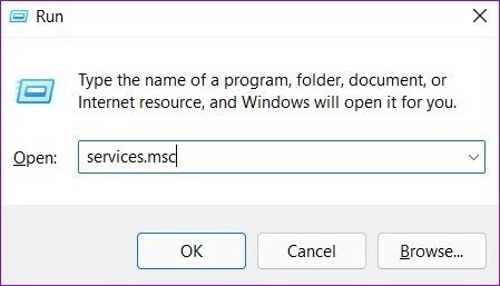 Open Windows Services