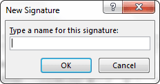 Outlook 2013 Signature Name