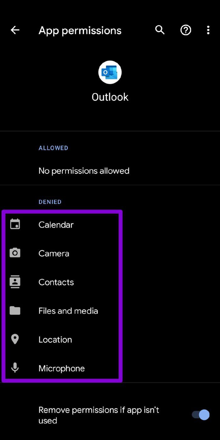 Outlook App Permissions