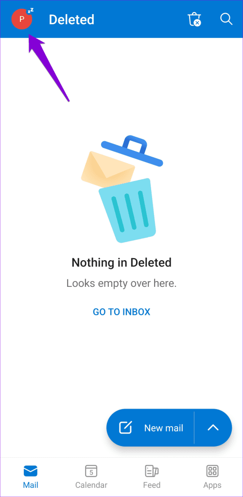 Outlook App on Android - 3