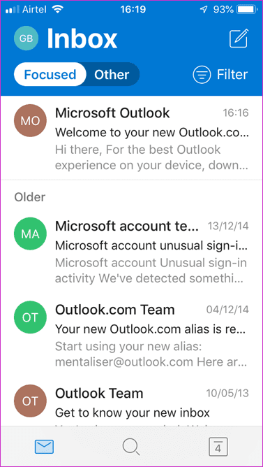 Outlook App Vs Apple Mail 4