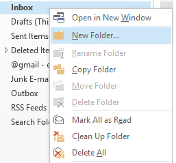 Outlook New Folder