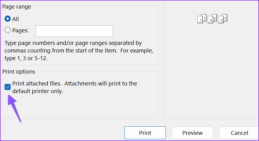 Outlook quick print not working 13