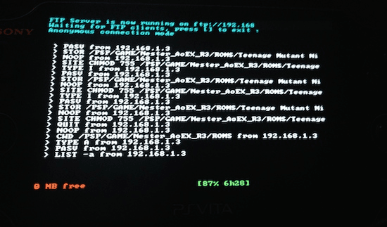 Ps Vita Ftp Connection Opened