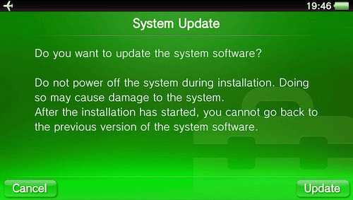 Ps Vita Update Screens