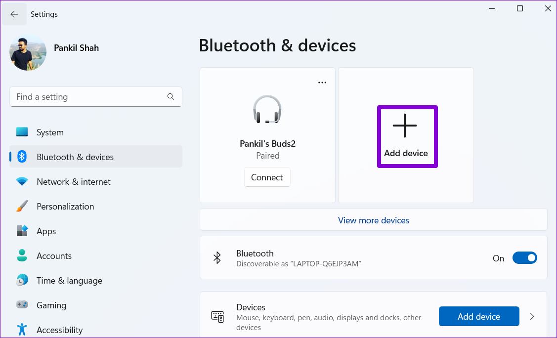 Pair Bluetooth Device in Windows 11