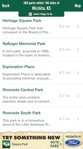 Park Finder Locations