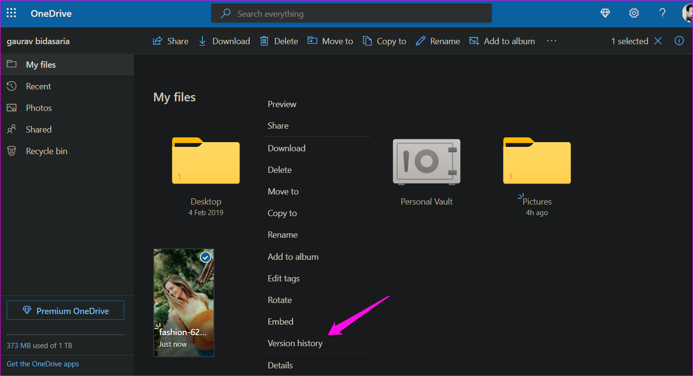Photo Editing Features of One Drive 14