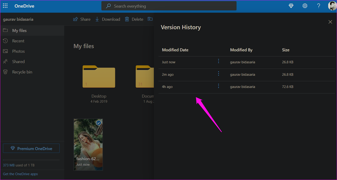 Photo Editing Features of One Drive 15