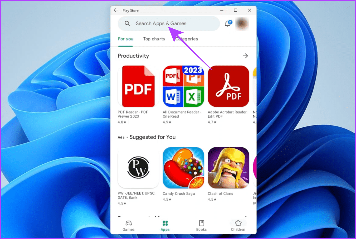 Play Store on Windows - 32