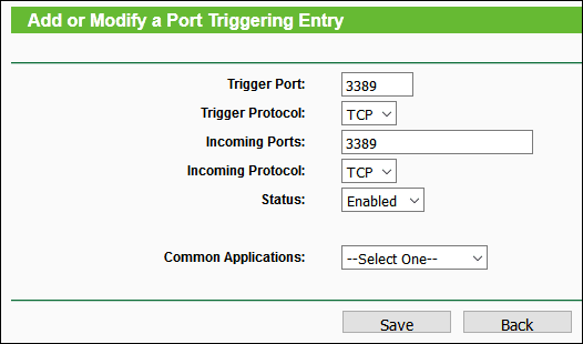 Port Trigger