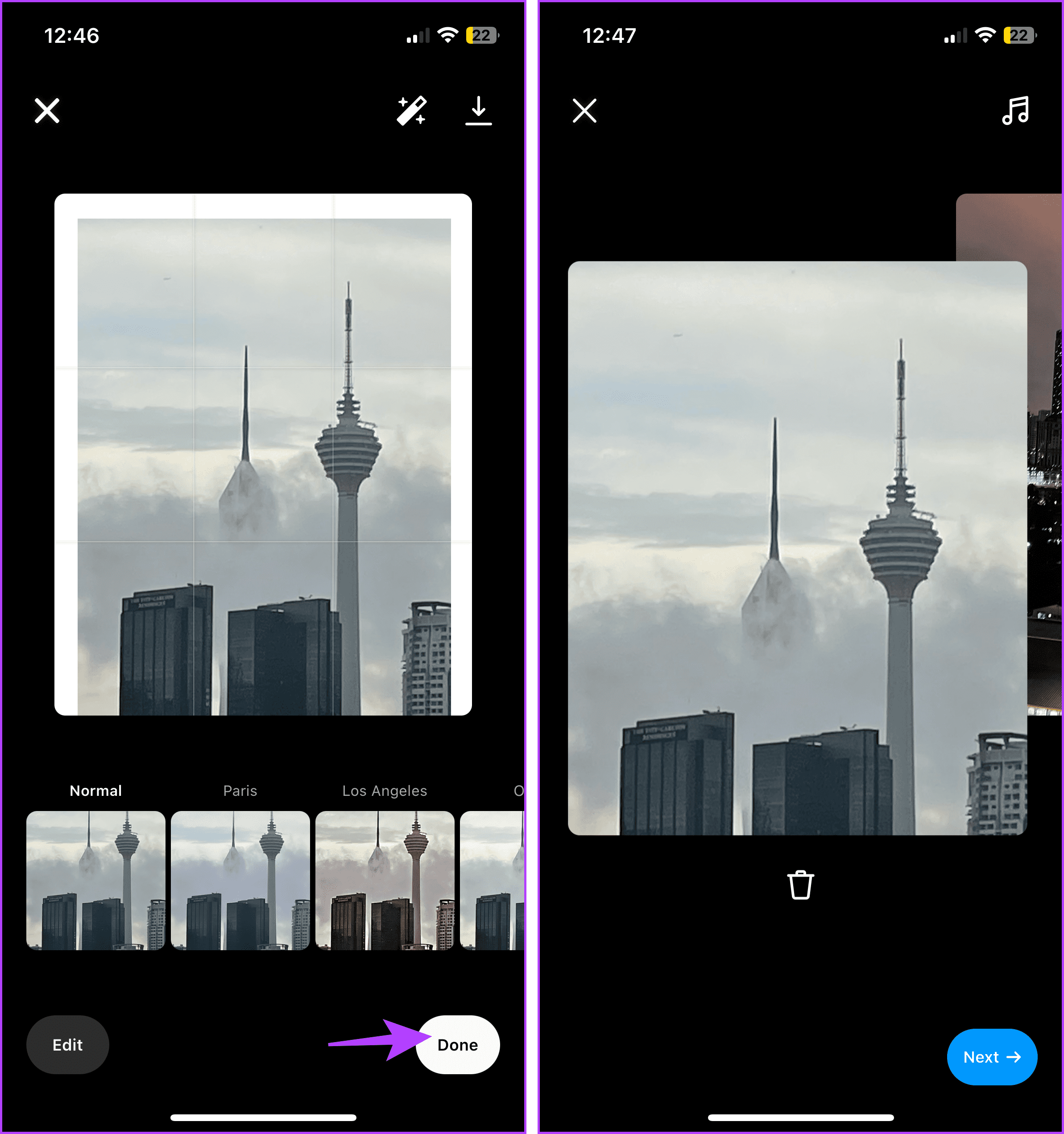 Post Multiple Photos on Instagram With Different Orientations 2