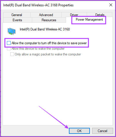 Power Management Settings