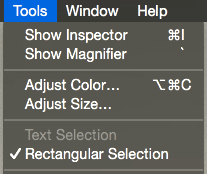 Preview Show Inspector