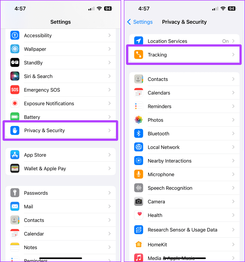 Privacy Security Settings iPhone