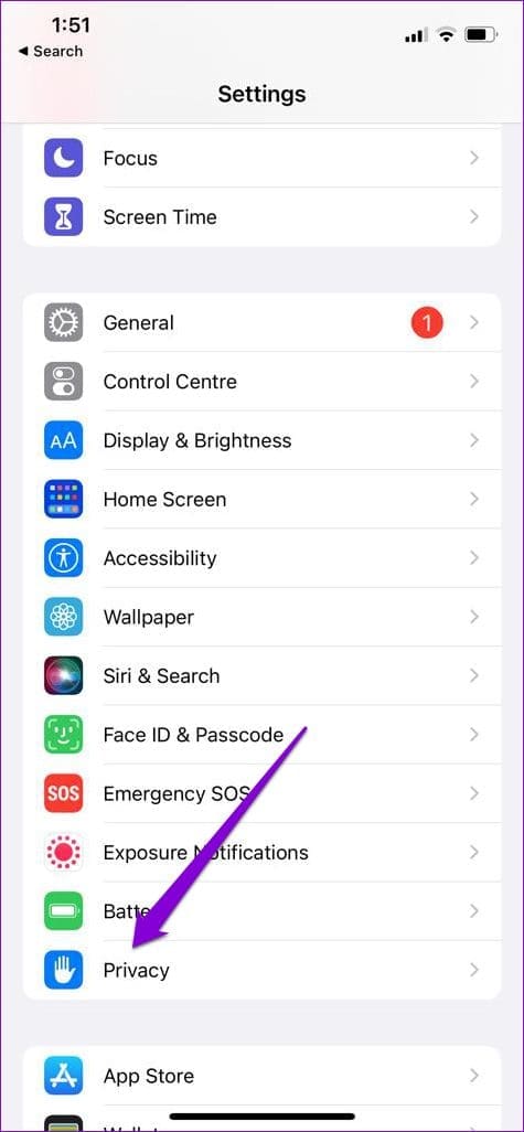 Privacy Settings on iPhone - 2