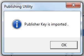 Publishing Utility File Imported