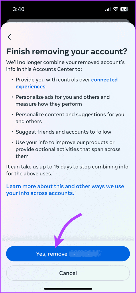 Re Link Your Facebook Account 5